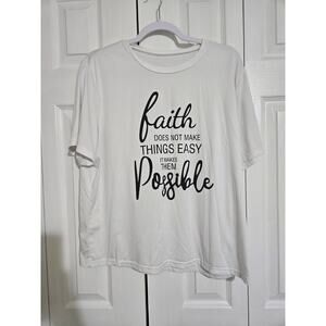 Unknown brand xxl women's white graphic tee